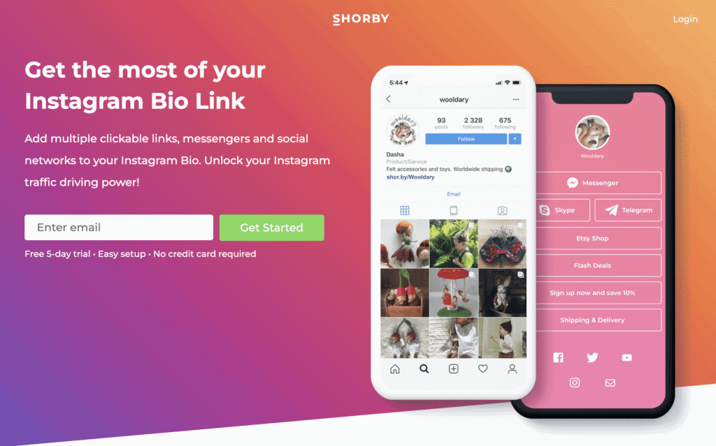 Homepage di Shorby

