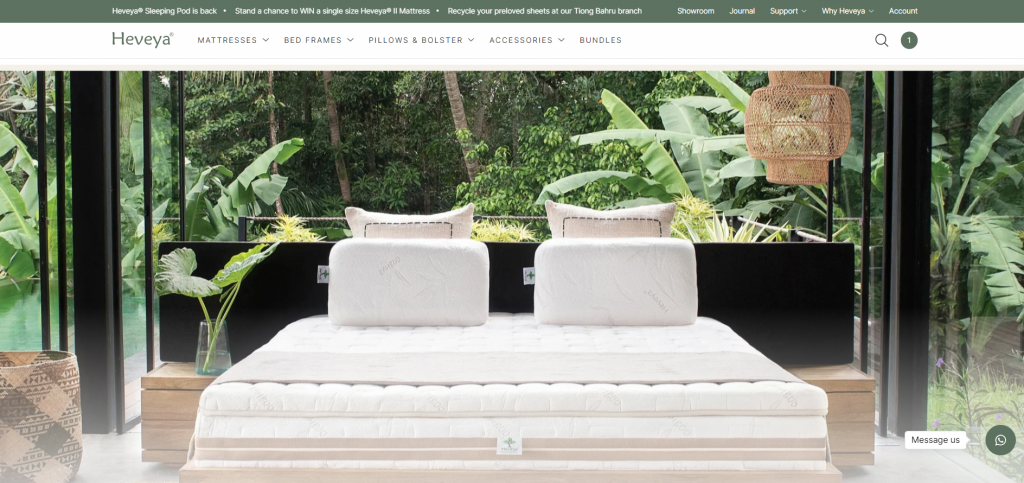 Homepage di Heveya
