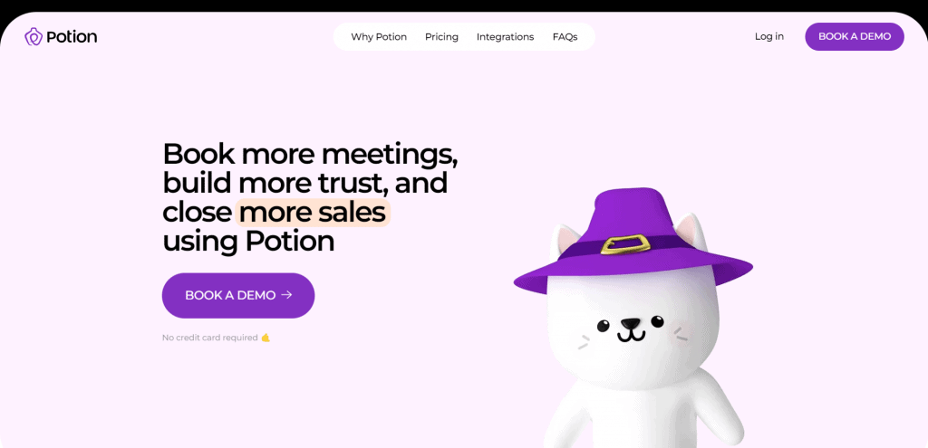 Homepage di Potion