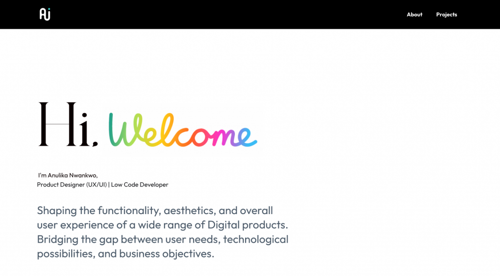 Homepage di Anulika Nwankwo