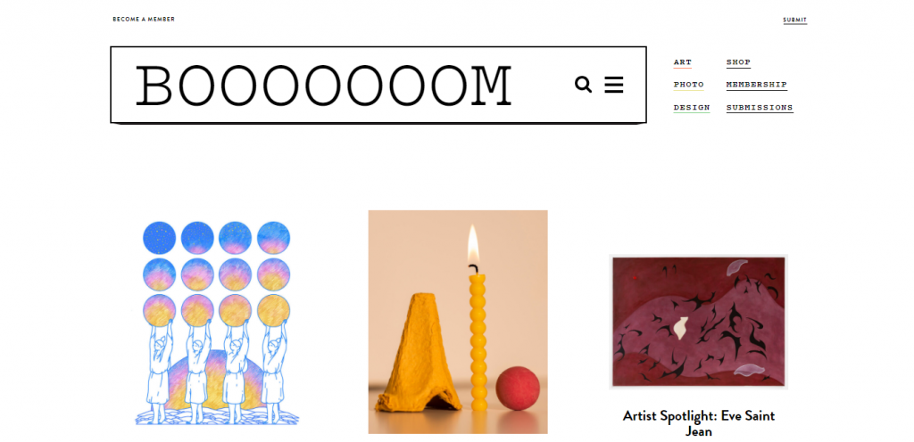 Booooom! home page del blog d’arte