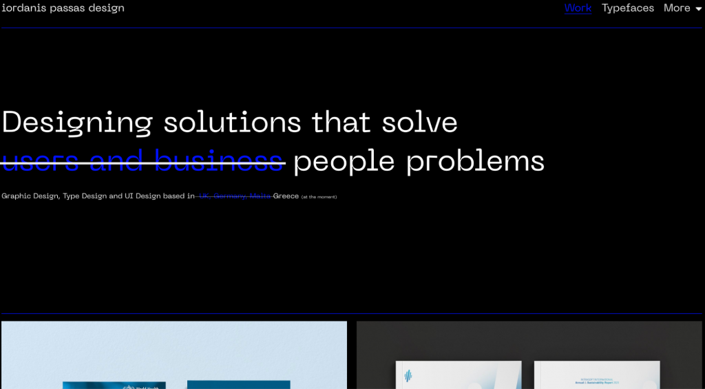 Homepage di Iordanis Passas