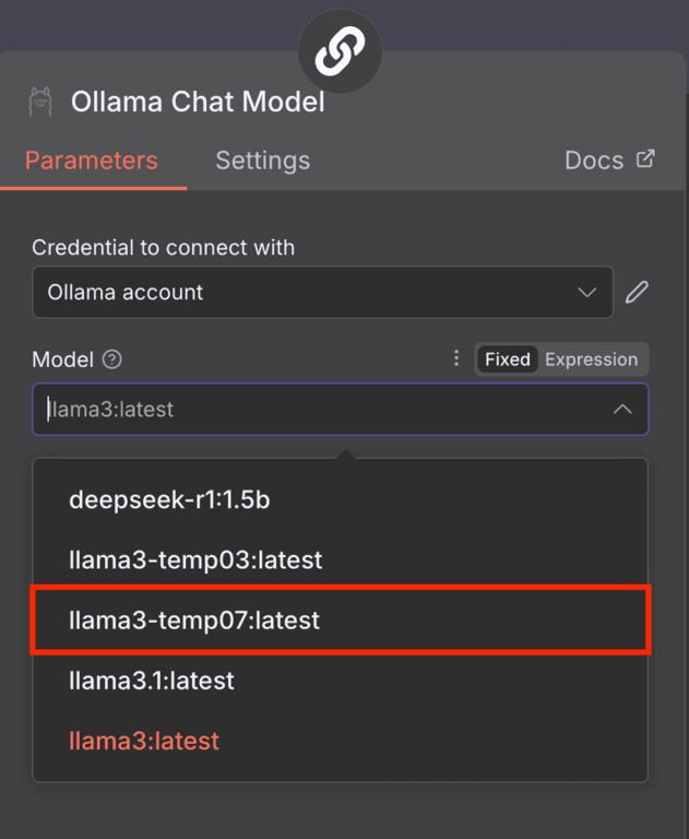 un modello Ollama personalizzato su n8n