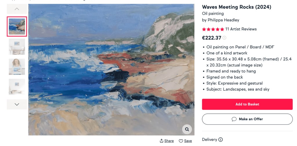 Prezzi per la tua arte - esempi di prezzi delle stampe
