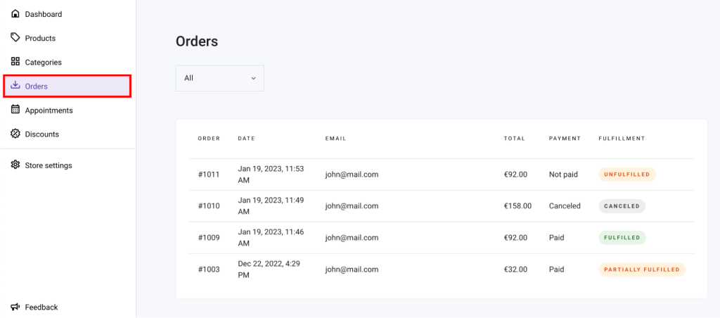 Utilizzare il website builder di Hostinger per tenere traccia degli ordini