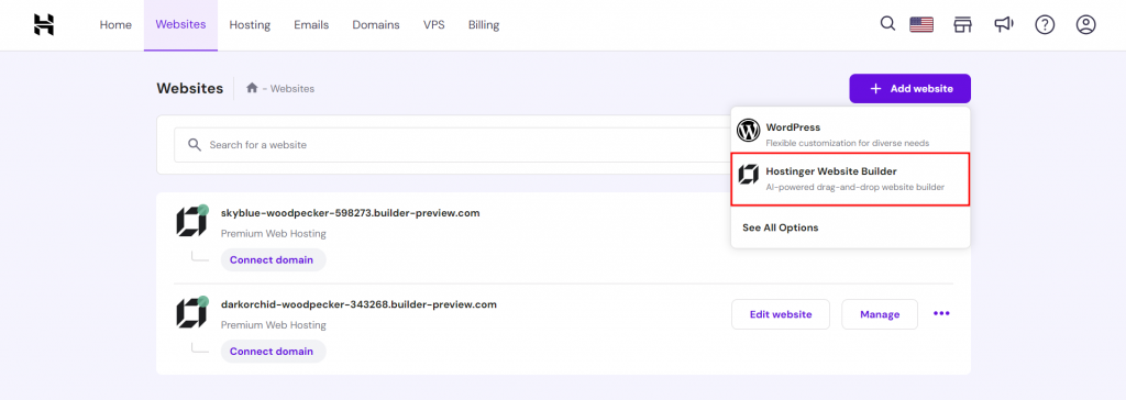 Hostinger Website Bouwer