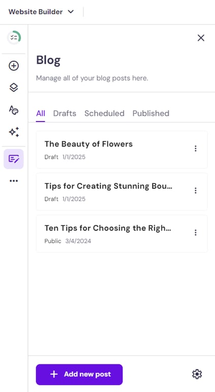 Hostinger bouwer blog