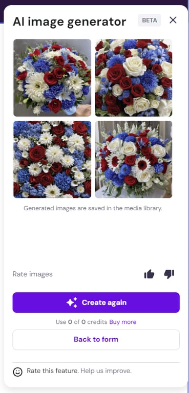 AI afbeelding generator resultaten