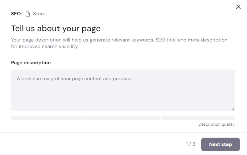 Hostinger SEO pagina omschrijving