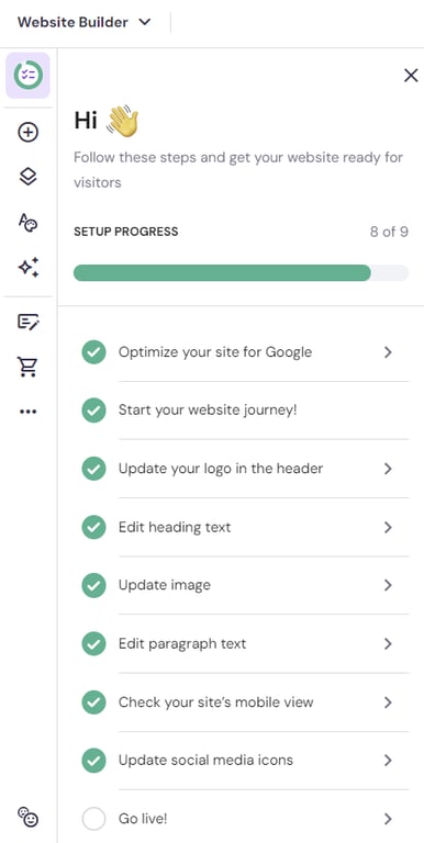 hostinger website checklist