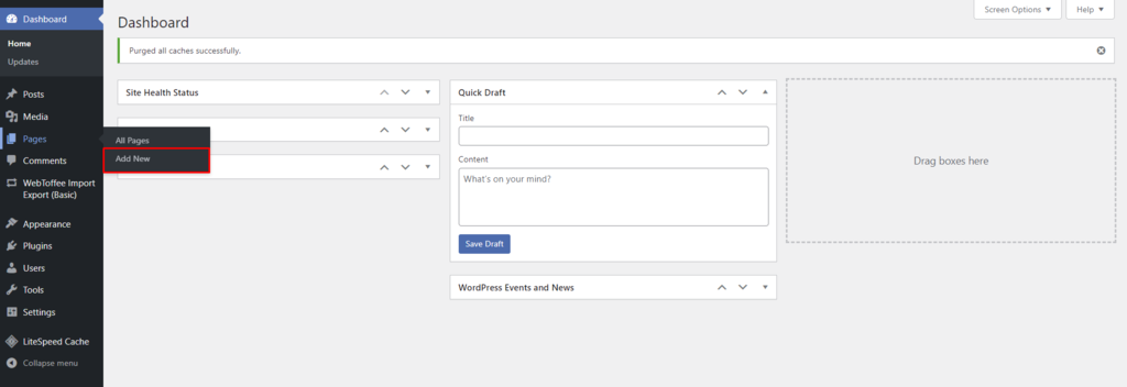 Een nieuwe statische pagina in WordPress maken