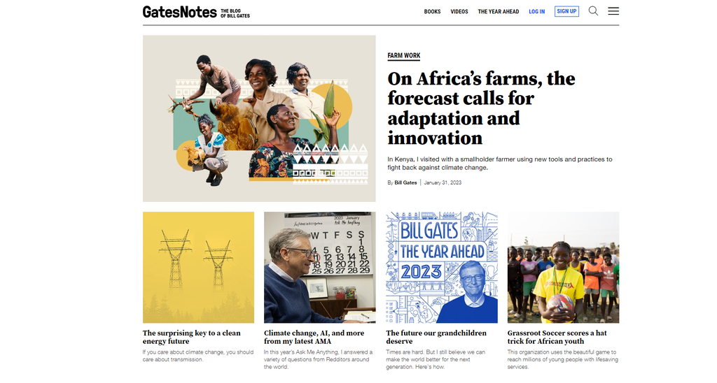 website van Bill Gates