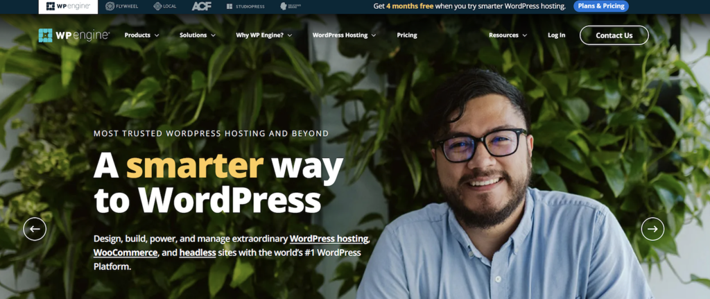 WP Engine startpagina