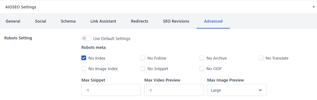 Geavanceerde instellingen voor indexatie in Google en zoekmachines