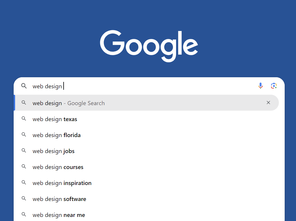 Voorgestelde zoekresulaten in Google search