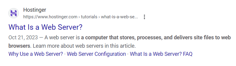 Voorbeeld van een meta-titel en meta-beschrijving op SERP's