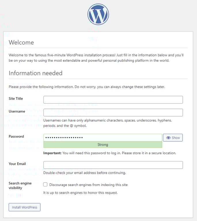 Wordpress wachtwoord instellen