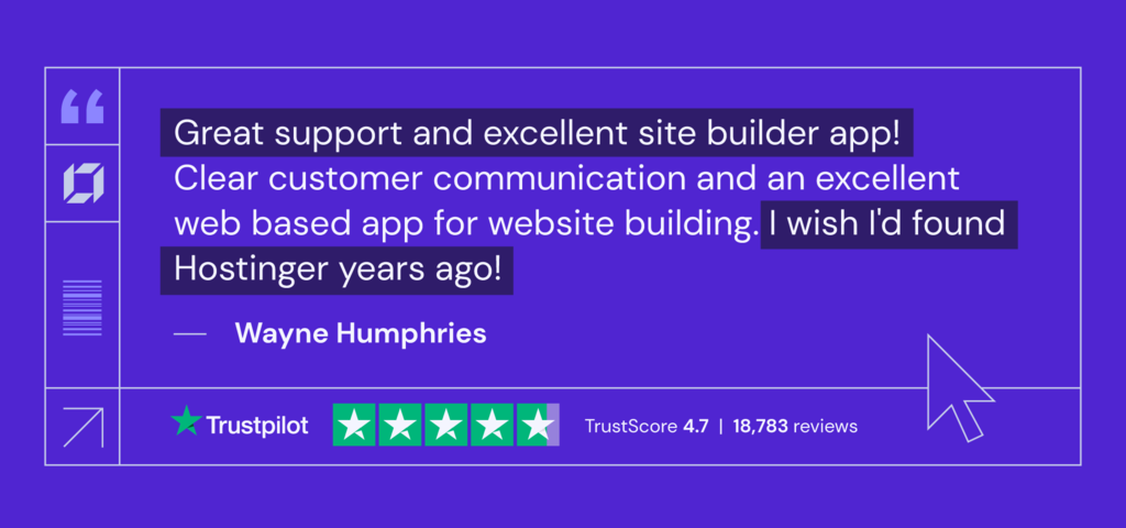 Trustpilot voor Hostinger