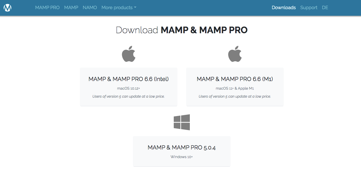 MAMP & MAMP PRO voor Windows en macOS