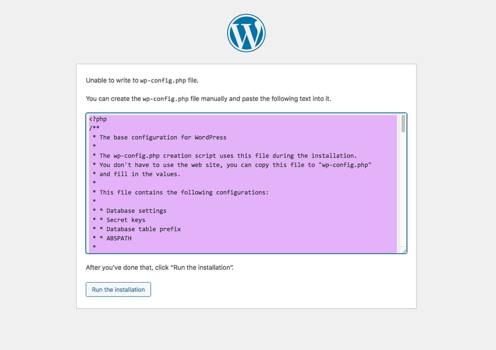 Zoek het bestand wp-config-sample.php.