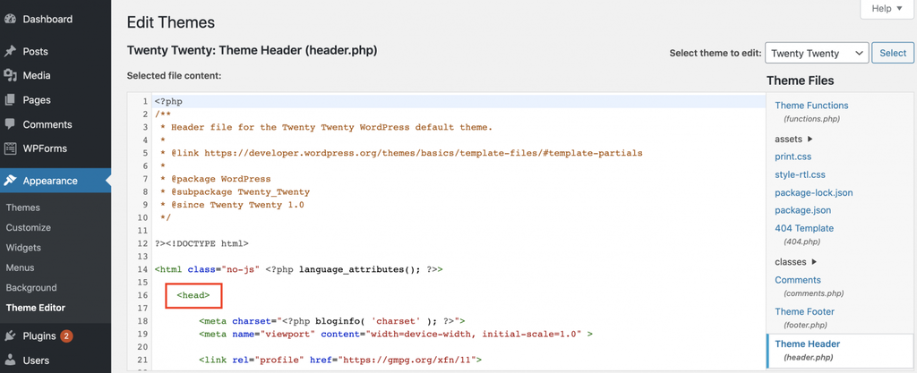 Google Analytics toevoegen aan WordPress met de code header.php