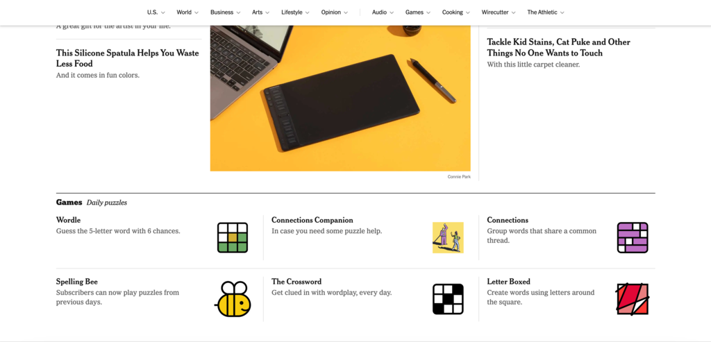 Menu The New York Times