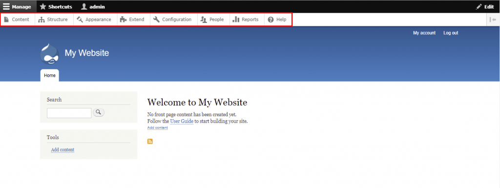 Drupal Administrator Dashboard begrijpen