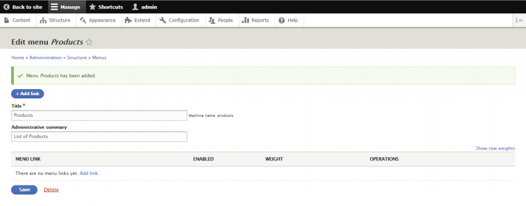 Klik op Link toevoegen.