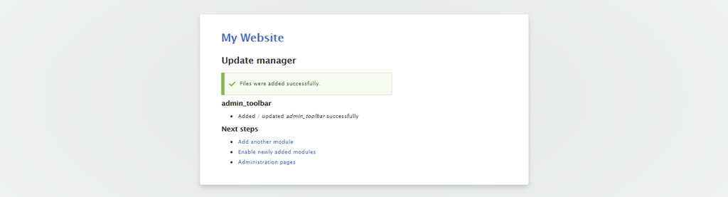 Als de installatie is gelukt, verschijnt er een bevestigingsbericht.