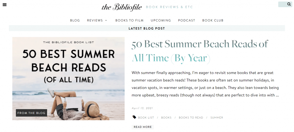 The Bibliofile, boekenblog