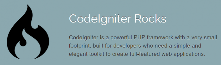 CodeIgniter startpagina