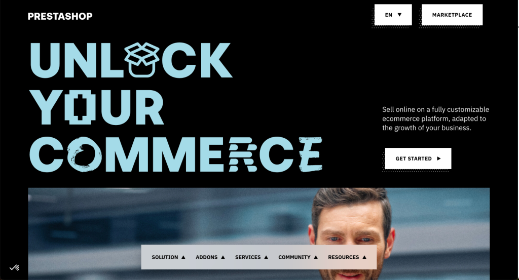 PrestaShop startpaginna