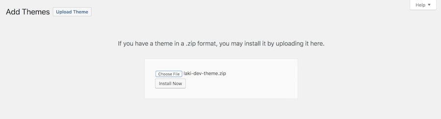 Ga in je WordPress Dashboard naar Weergave &rarr; Thema&rsquo;s. Klik op Nieuwe toevoegen &rarr; Thema uploaden.