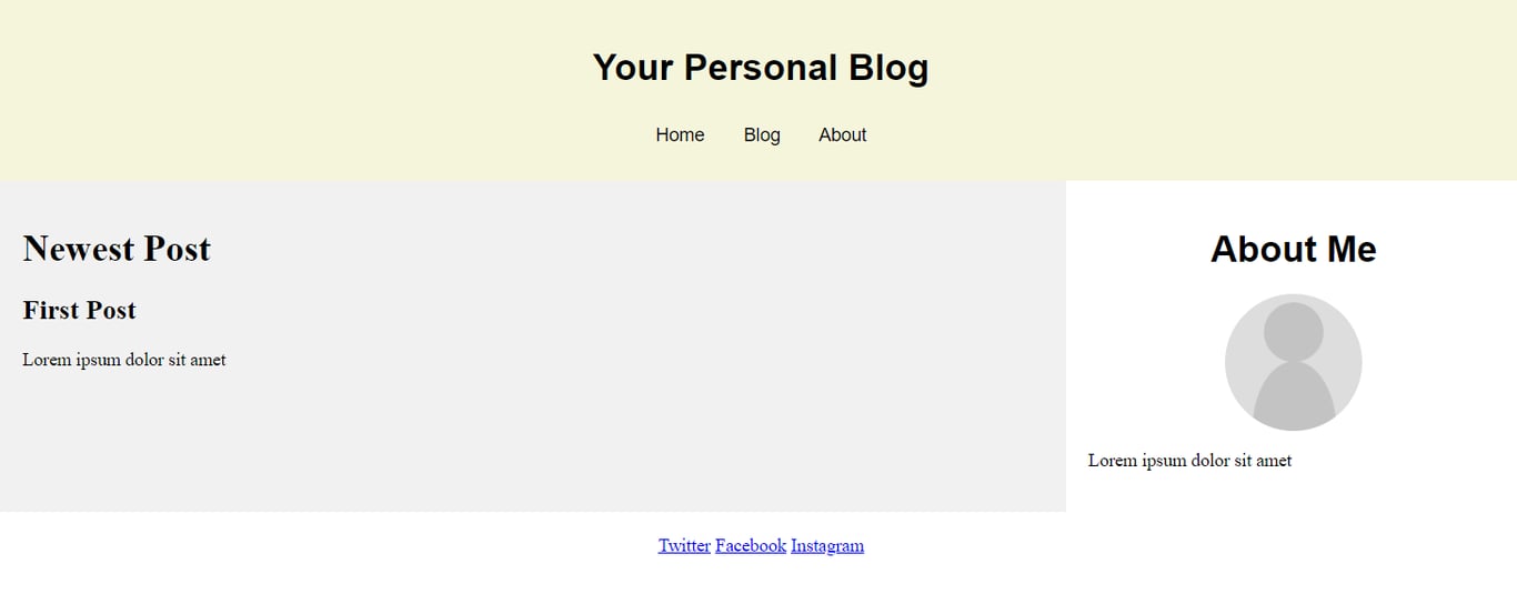 Een HTML-website met CSS opmaak en styling