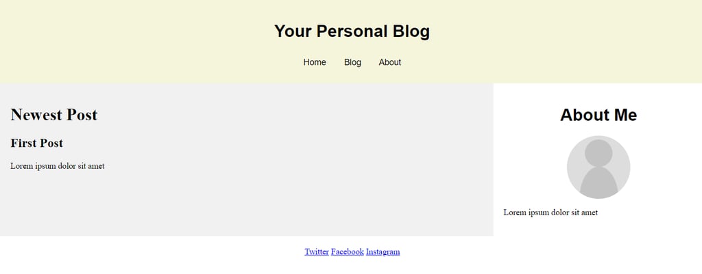 Een HTML-website met CSS opmaak en styling