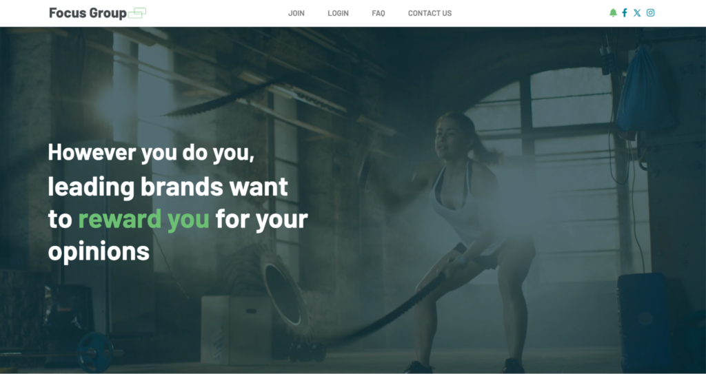 FocusGroup.com landingspagina