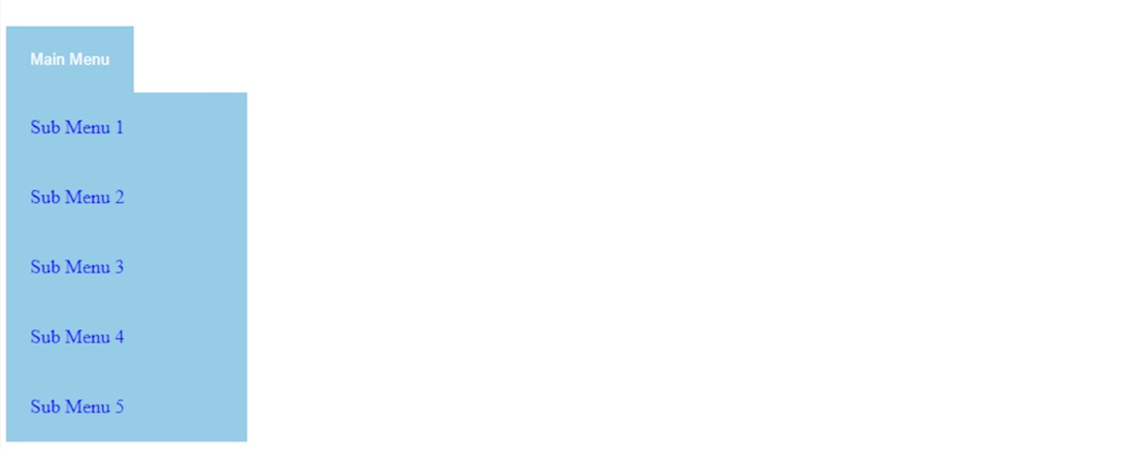 Een CSS dropdown-menubalk