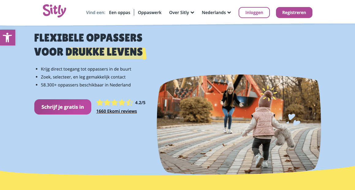 sitly-NL landingspagina