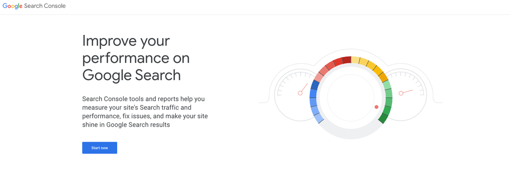 Die Startseite der Google Search Console.