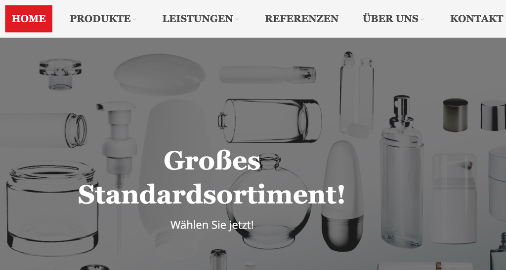 Die Homepage von Berlin Packaging