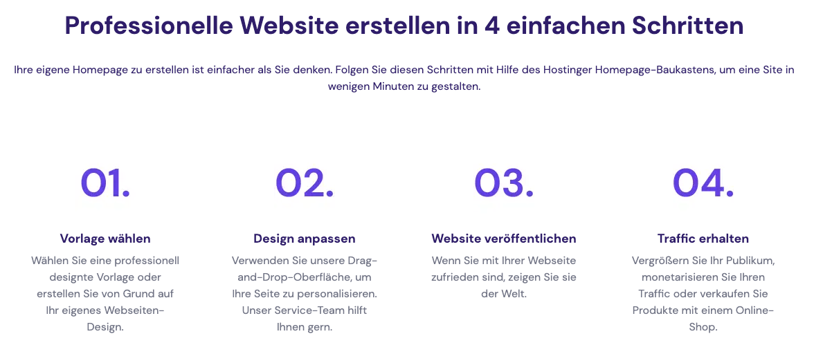 Erstellen Sie eine Website mit Hostinger in 4 Schritten