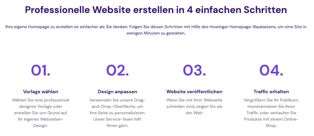 Erstellen Sie eine Website mit Hostinger in 4 Schritten