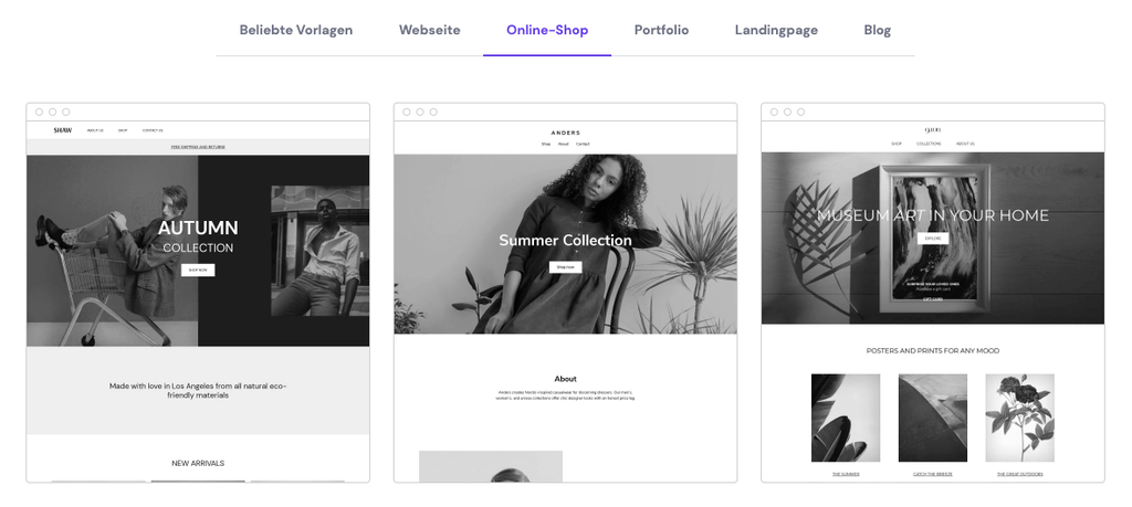 Hostinger Website-Baukastenvorlagen bieten