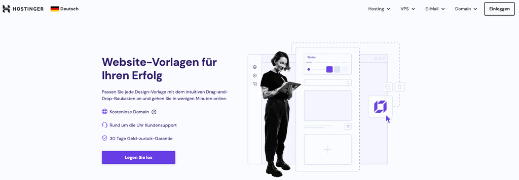 Hostinger Website-Vorlagen
