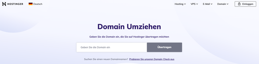 Hostinger Domain Umziehen
