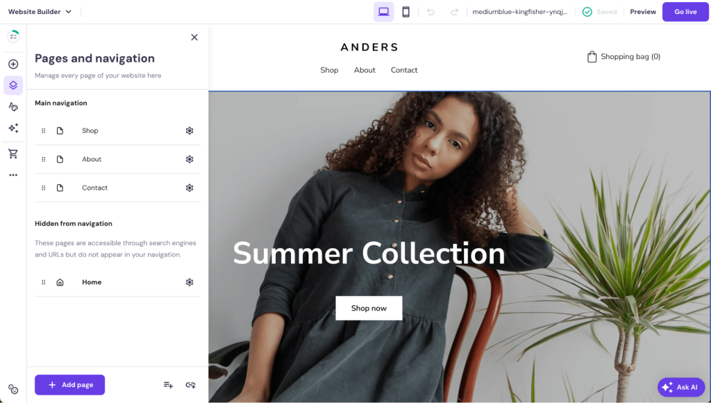 Seiten- und Navigationsmenü erweitert