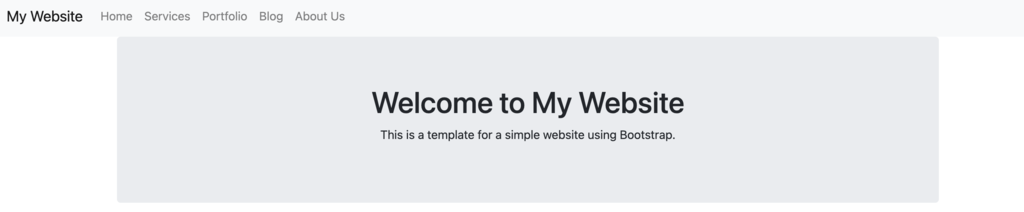 Beispiel für eine Website-Homepage