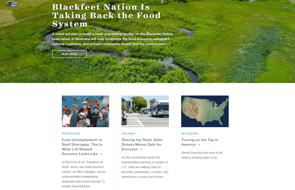 Der Blog auf der Website des Natural Resources Defense Council.