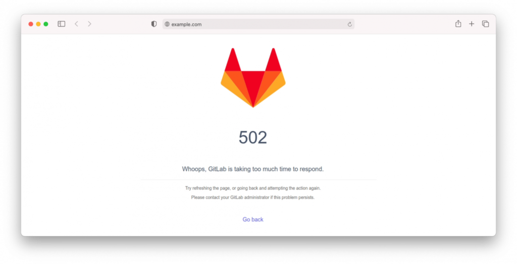 Gitlab 502 Error