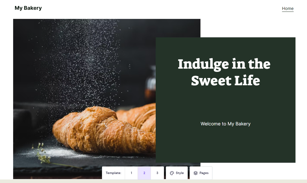 Website-Vorlage generiert mit KI